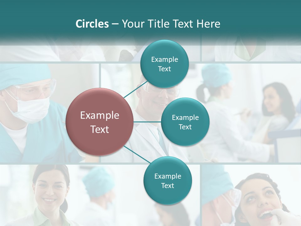 A Collage Of Photos Of A Dentist And A Patient PowerPoint Template