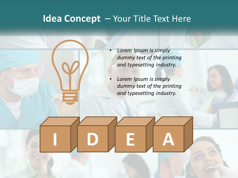 A Collage Of Photos Of A Dentist And A Patient PowerPoint Template