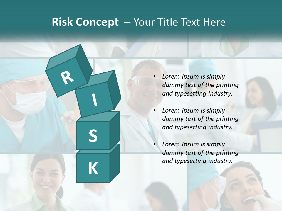 A Collage Of Photos Of A Dentist And A Patient PowerPoint Template