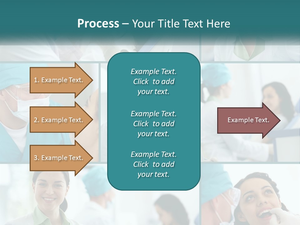 A Collage Of Photos Of A Dentist And A Patient PowerPoint Template