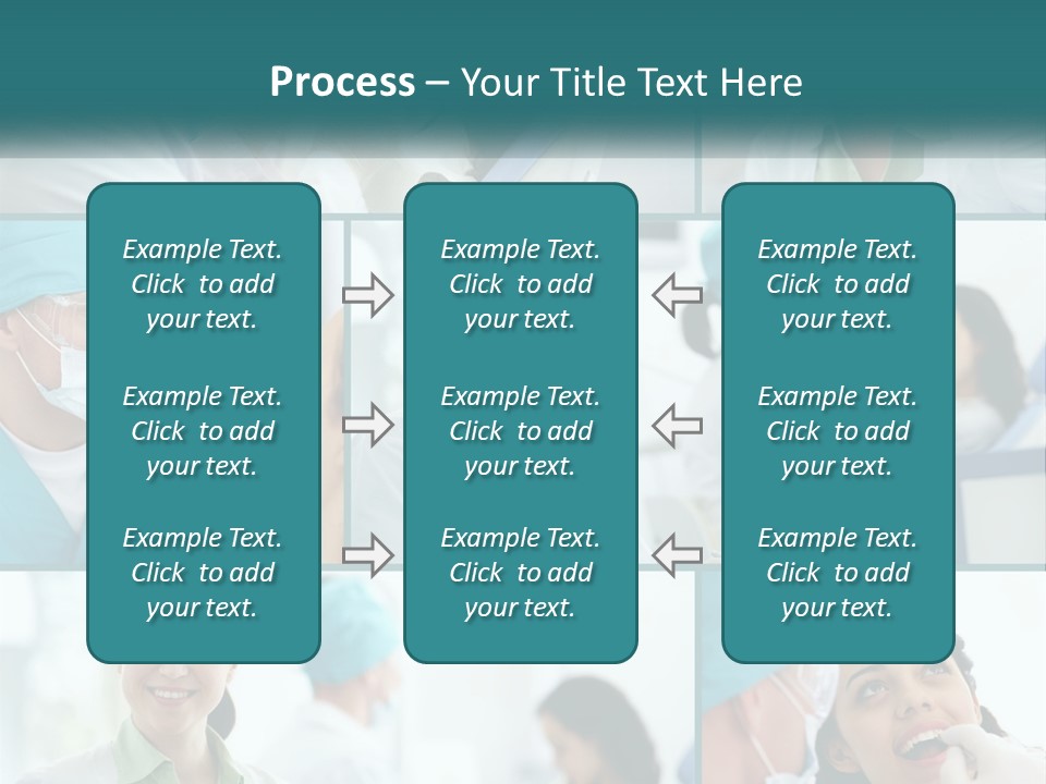 A Collage Of Photos Of A Dentist And A Patient PowerPoint Template