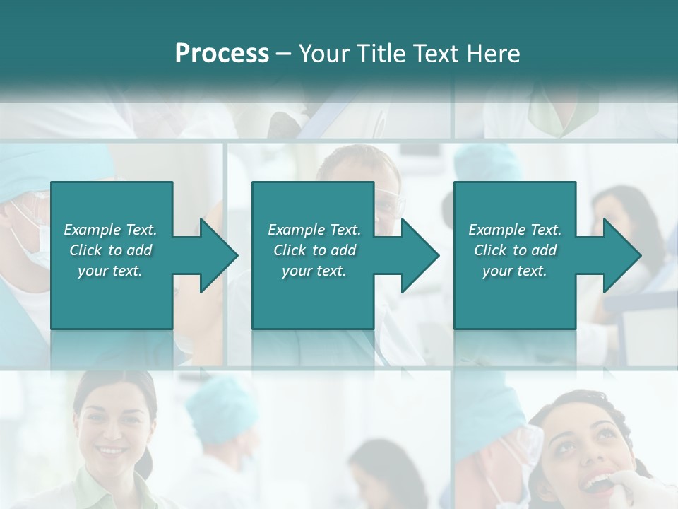 A Collage Of Photos Of A Dentist And A Patient PowerPoint Template
