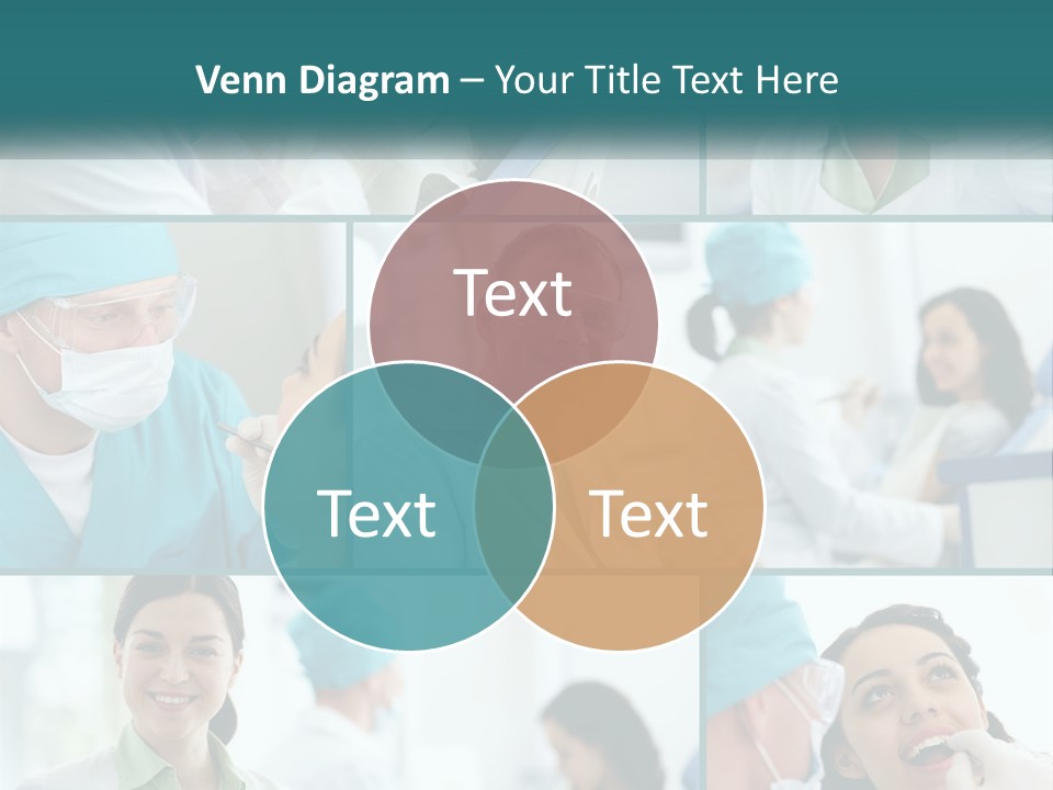 A Collage Of Photos Of A Dentist And A Patient PowerPoint Template