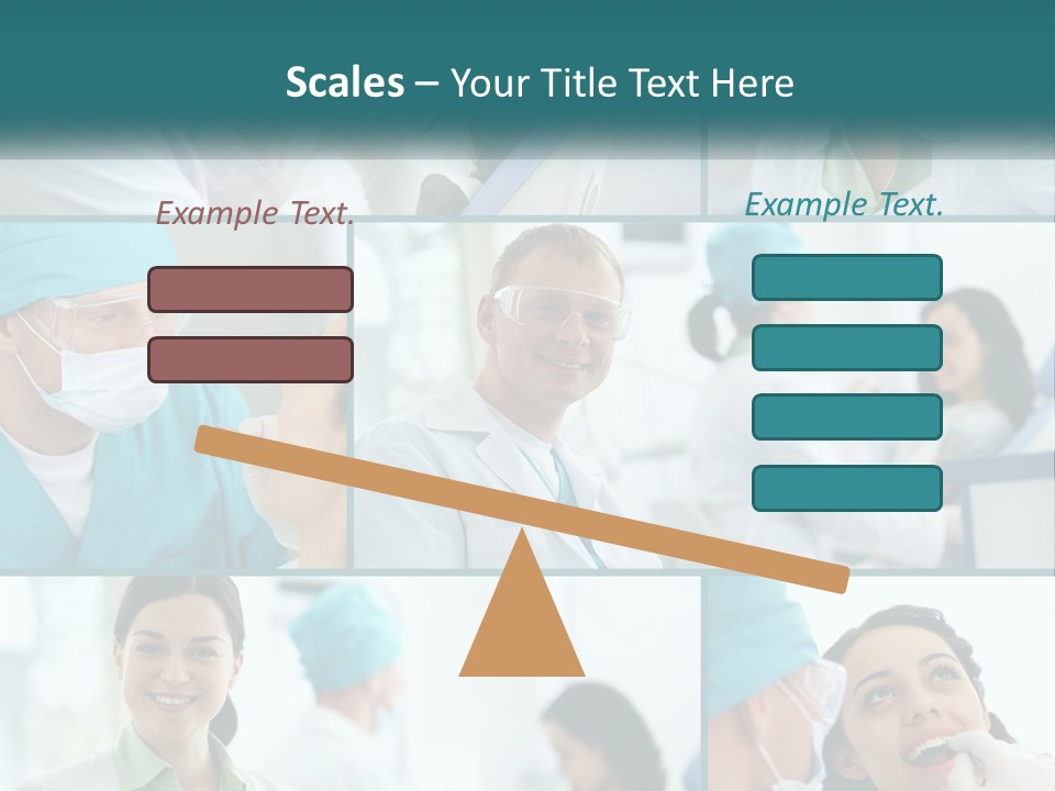A Collage Of Photos Of A Dentist And A Patient PowerPoint Template