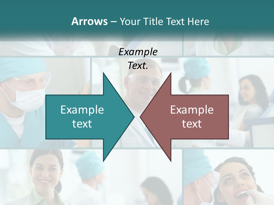 A Collage Of Photos Of A Dentist And A Patient PowerPoint Template