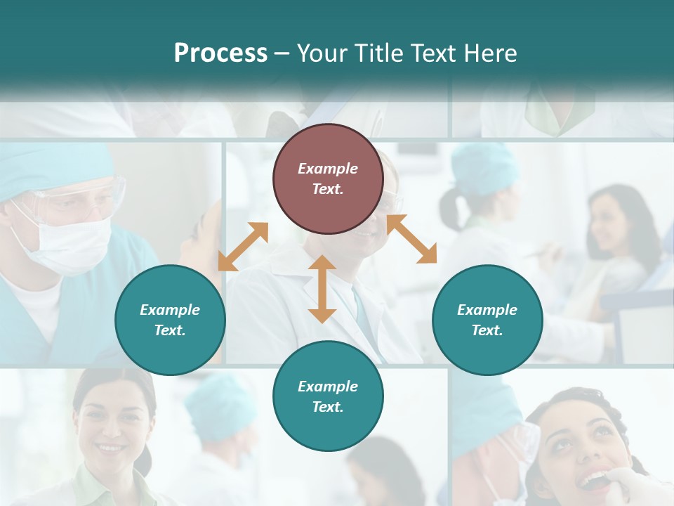 A Collage Of Photos Of A Dentist And A Patient PowerPoint Template