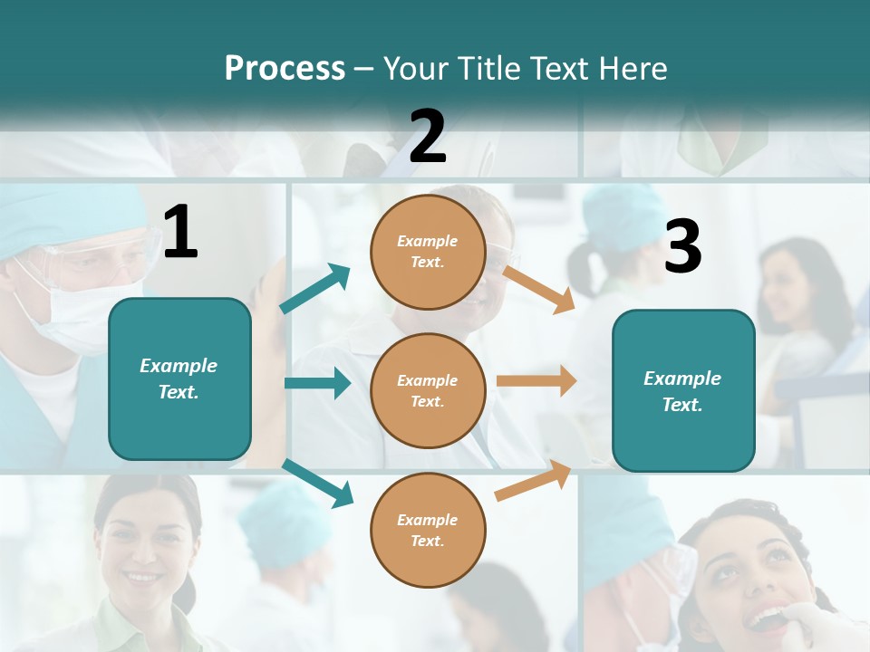 A Collage Of Photos Of A Dentist And A Patient PowerPoint Template