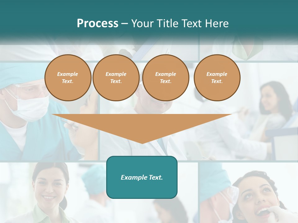 A Collage Of Photos Of A Dentist And A Patient PowerPoint Template