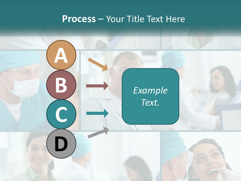 A Collage Of Photos Of A Dentist And A Patient PowerPoint Template