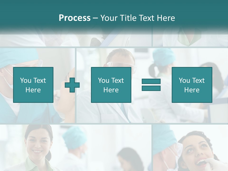 A Collage Of Photos Of A Dentist And A Patient PowerPoint Template