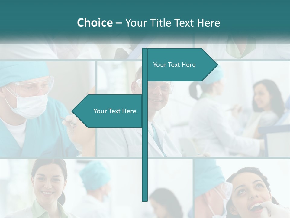 A Collage Of Photos Of A Dentist And A Patient PowerPoint Template