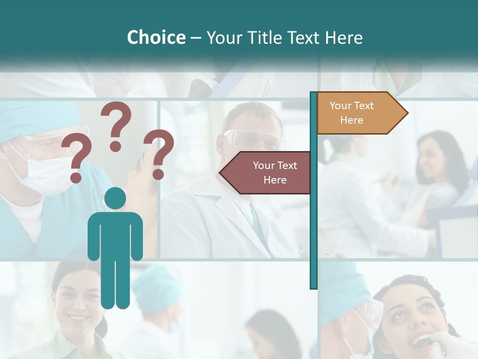 A Collage Of Photos Of A Dentist And A Patient PowerPoint Template