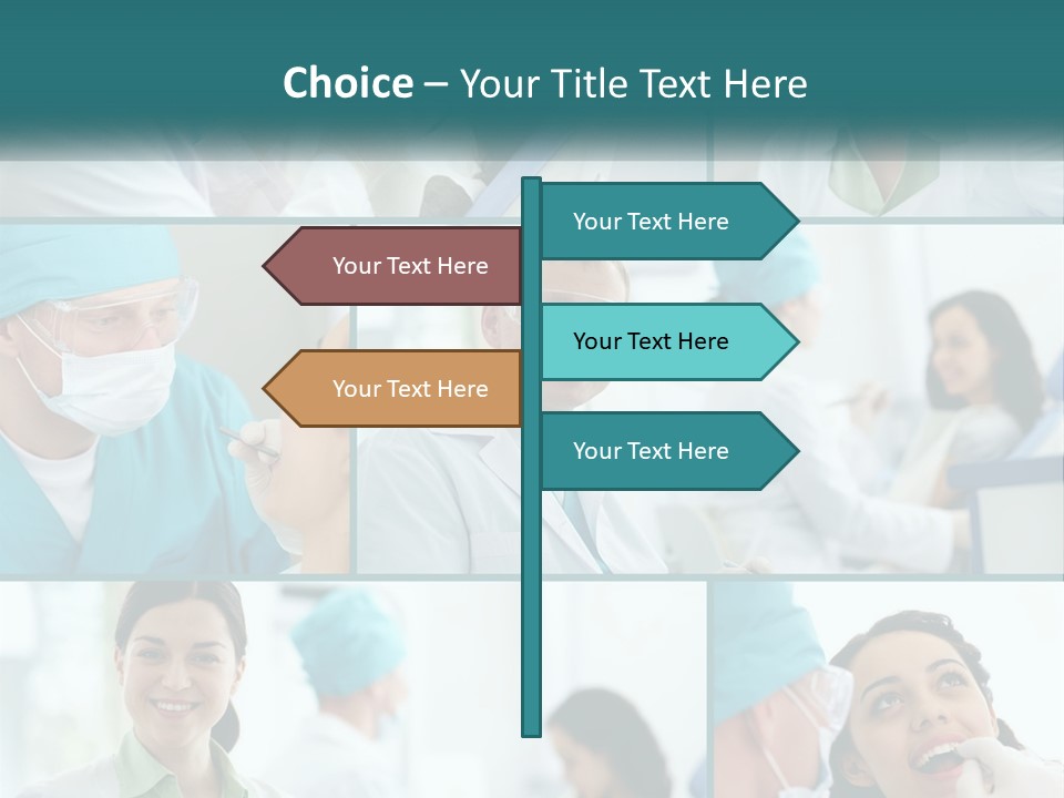 A Collage Of Photos Of A Dentist And A Patient PowerPoint Template