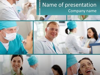 A Collage Of Photos Of Doctors In Scrubs PowerPoint Template