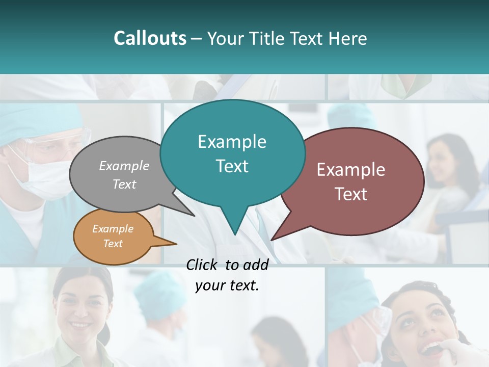 A Collage Of Photos Of Doctors In Scrubs PowerPoint Template