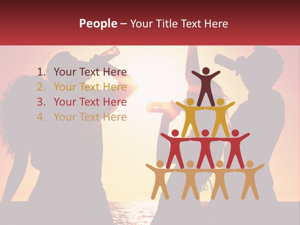 A Group Of People Standing Next To Each Other PowerPoint Template