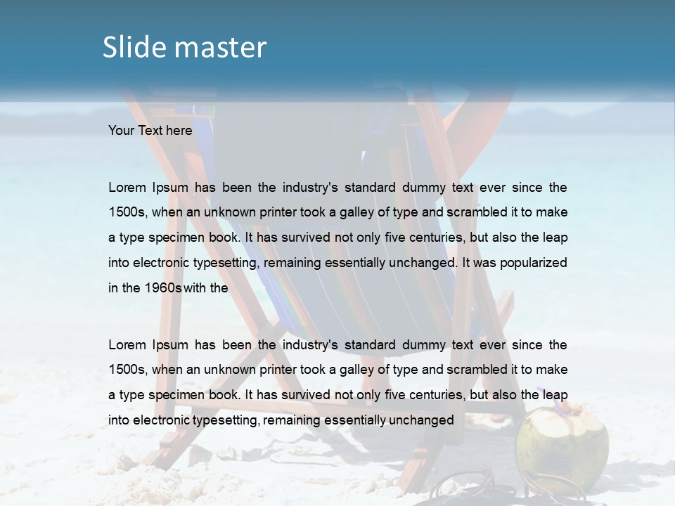 A Person Sitting In A Beach Chair On The Beach PowerPoint Template