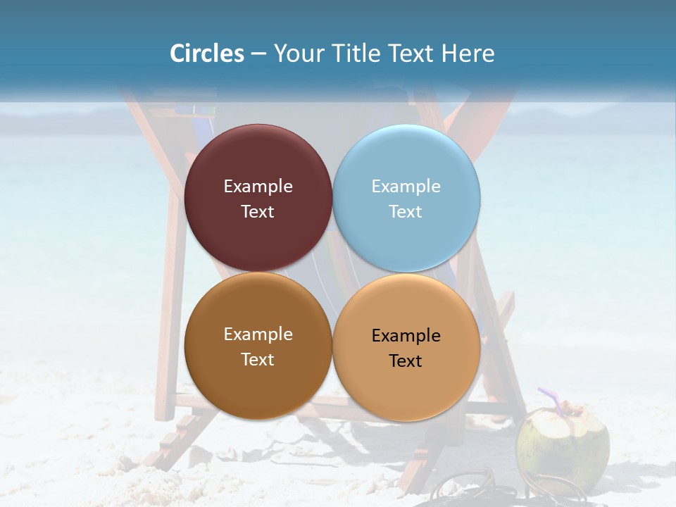 A Person Sitting In A Beach Chair On The Beach PowerPoint Template