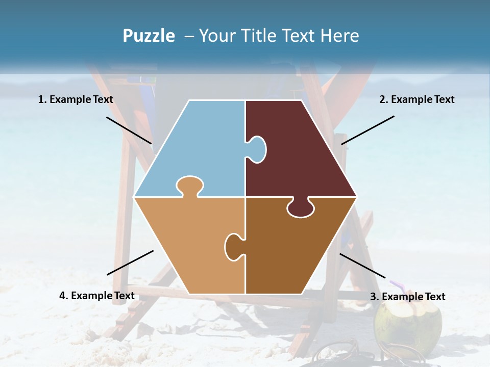 A Person Sitting In A Beach Chair On The Beach PowerPoint Template