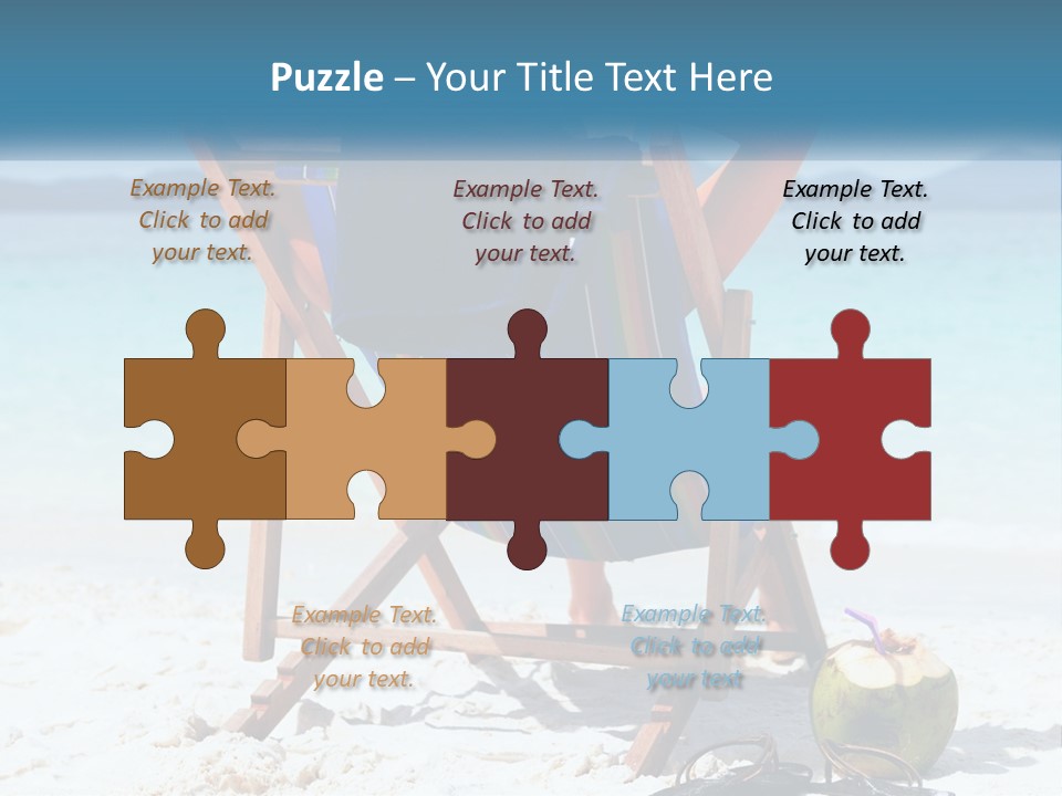 A Person Sitting In A Beach Chair On The Beach PowerPoint Template