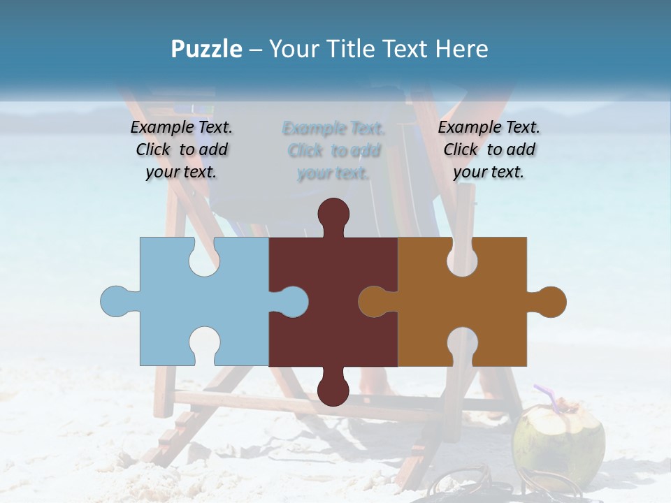 A Person Sitting In A Beach Chair On The Beach PowerPoint Template