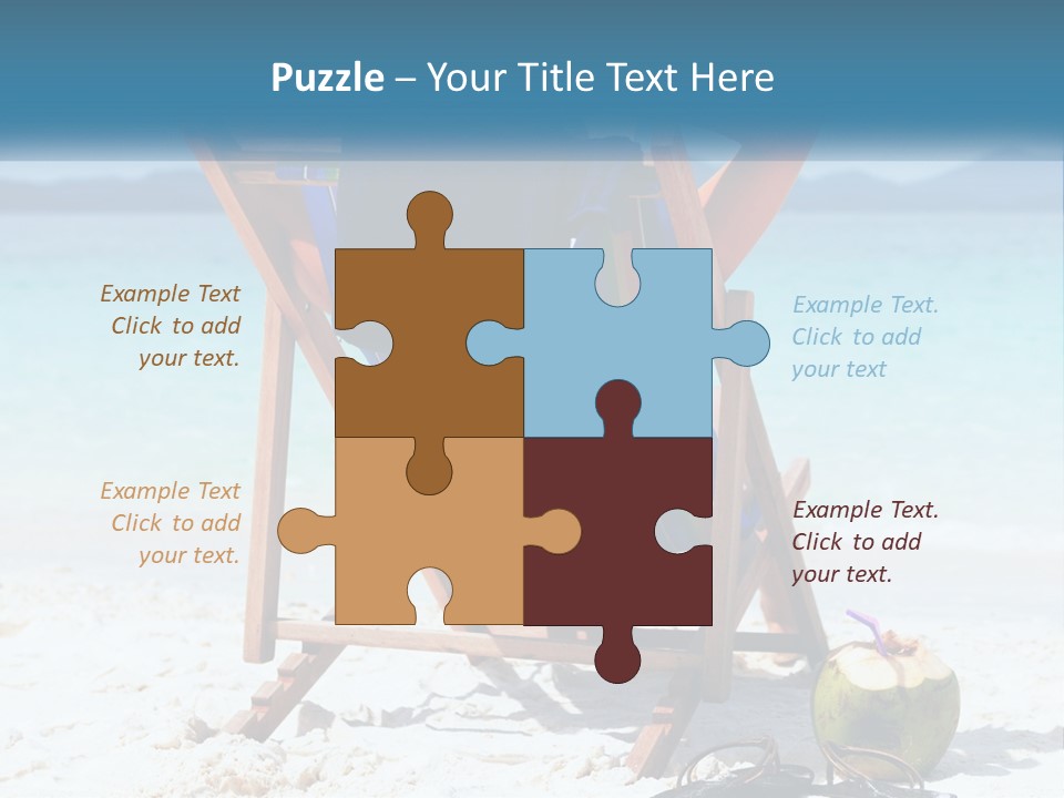 A Person Sitting In A Beach Chair On The Beach PowerPoint Template
