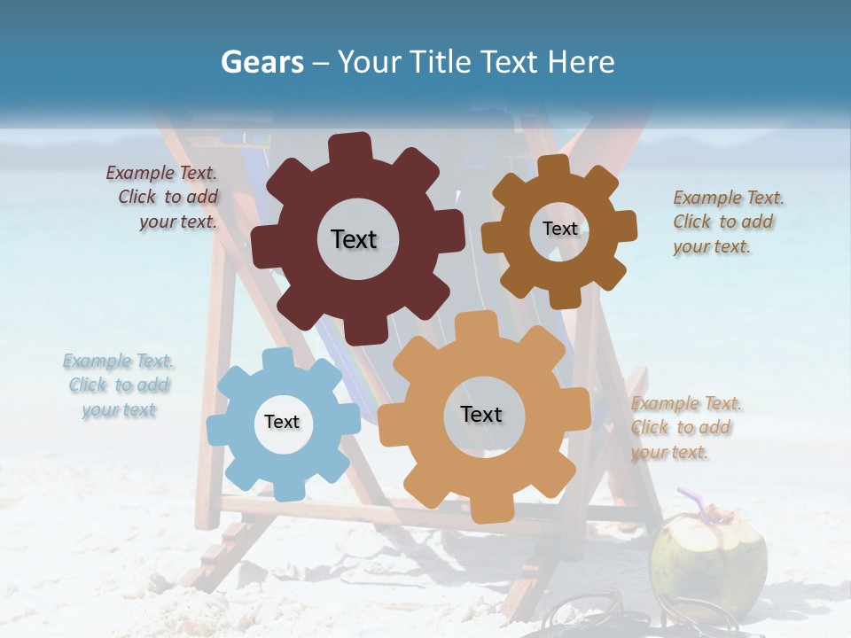 A Person Sitting In A Beach Chair On The Beach PowerPoint Template