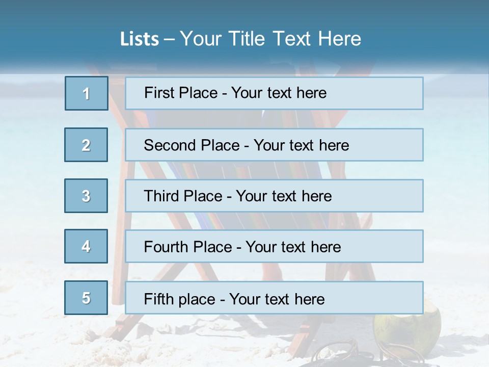 A Person Sitting In A Beach Chair On The Beach PowerPoint Template
