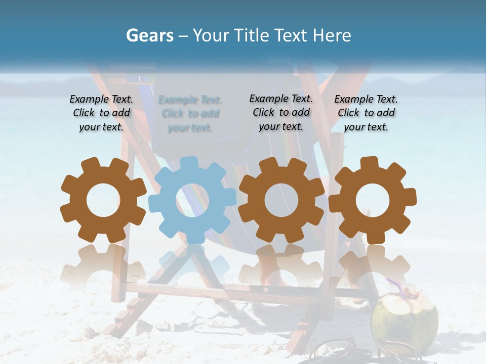 A Person Sitting In A Beach Chair On The Beach PowerPoint Template