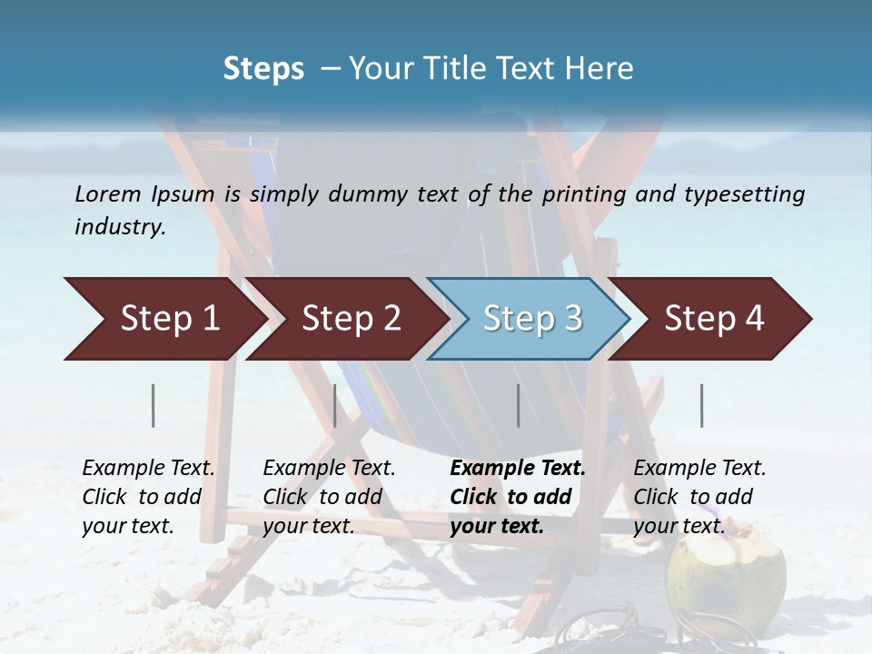 A Person Sitting In A Beach Chair On The Beach PowerPoint Template