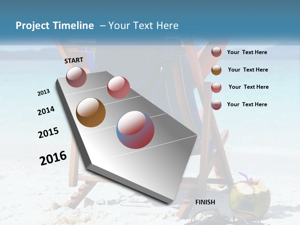 A Person Sitting In A Beach Chair On The Beach PowerPoint Template