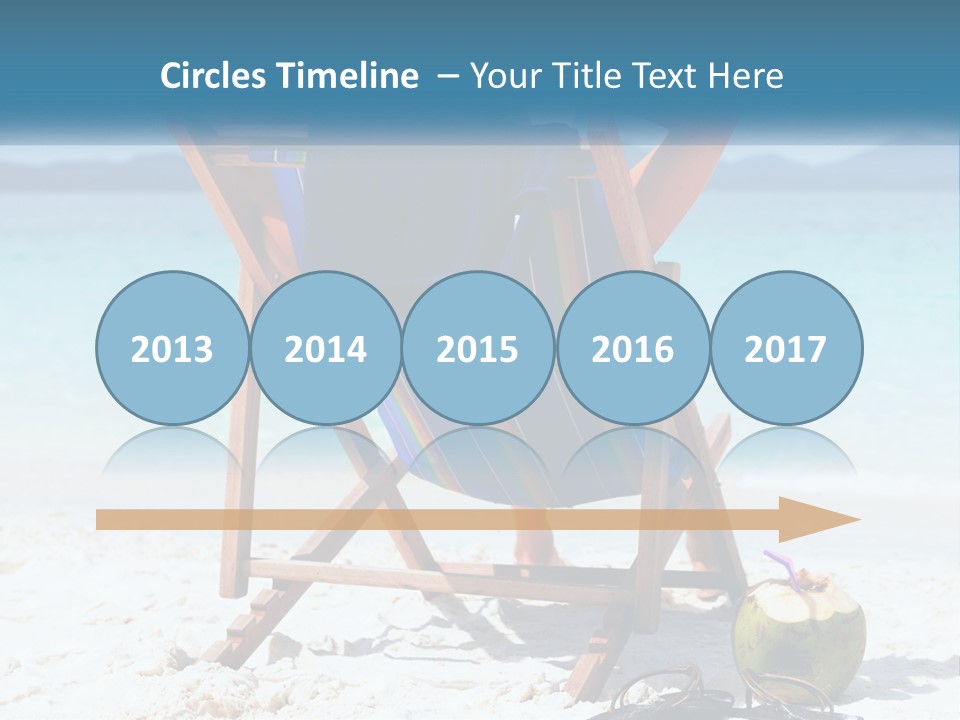 A Person Sitting In A Beach Chair On The Beach PowerPoint Template
