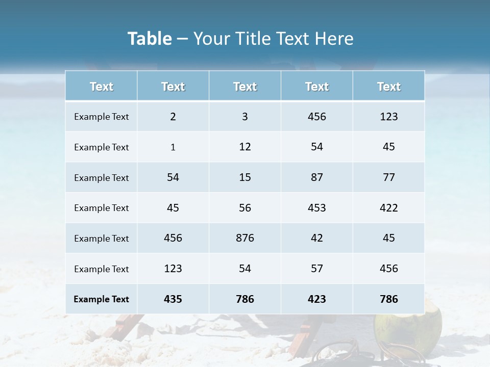 A Person Sitting In A Beach Chair On The Beach PowerPoint Template