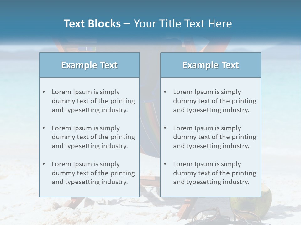 A Person Sitting In A Beach Chair On The Beach PowerPoint Template