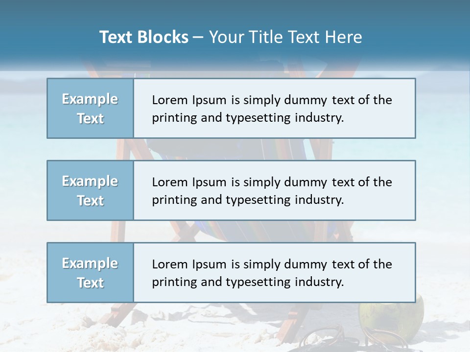A Person Sitting In A Beach Chair On The Beach PowerPoint Template