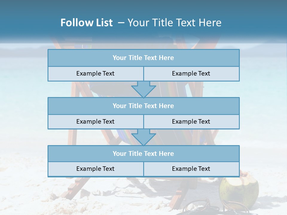 A Person Sitting In A Beach Chair On The Beach PowerPoint Template