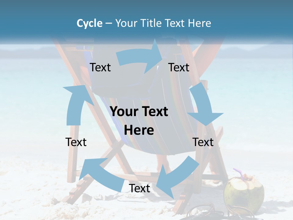 A Person Sitting In A Beach Chair On The Beach PowerPoint Template