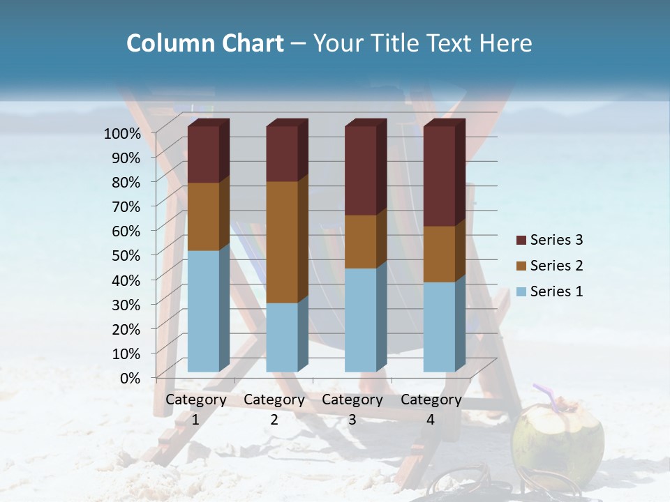 A Person Sitting In A Beach Chair On The Beach PowerPoint Template