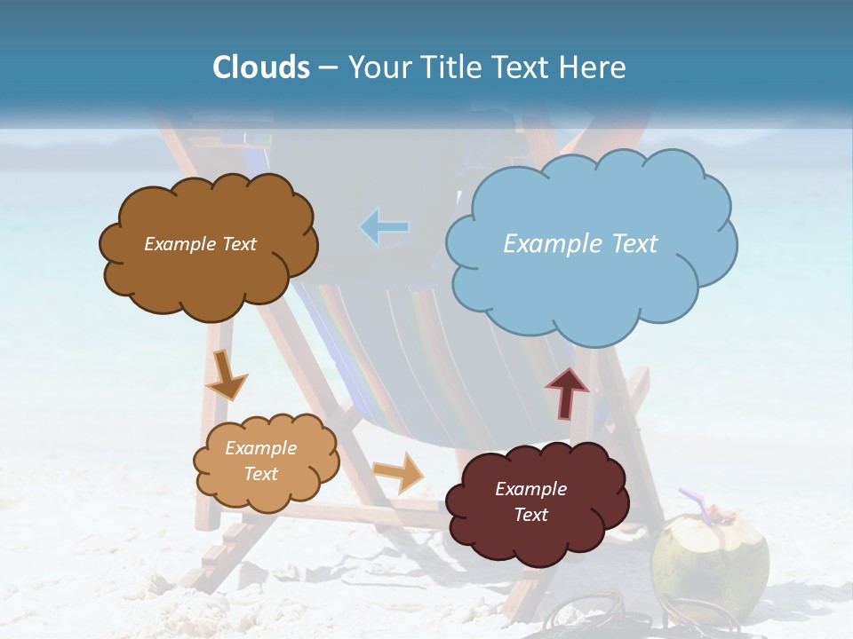 A Person Sitting In A Beach Chair On The Beach PowerPoint Template