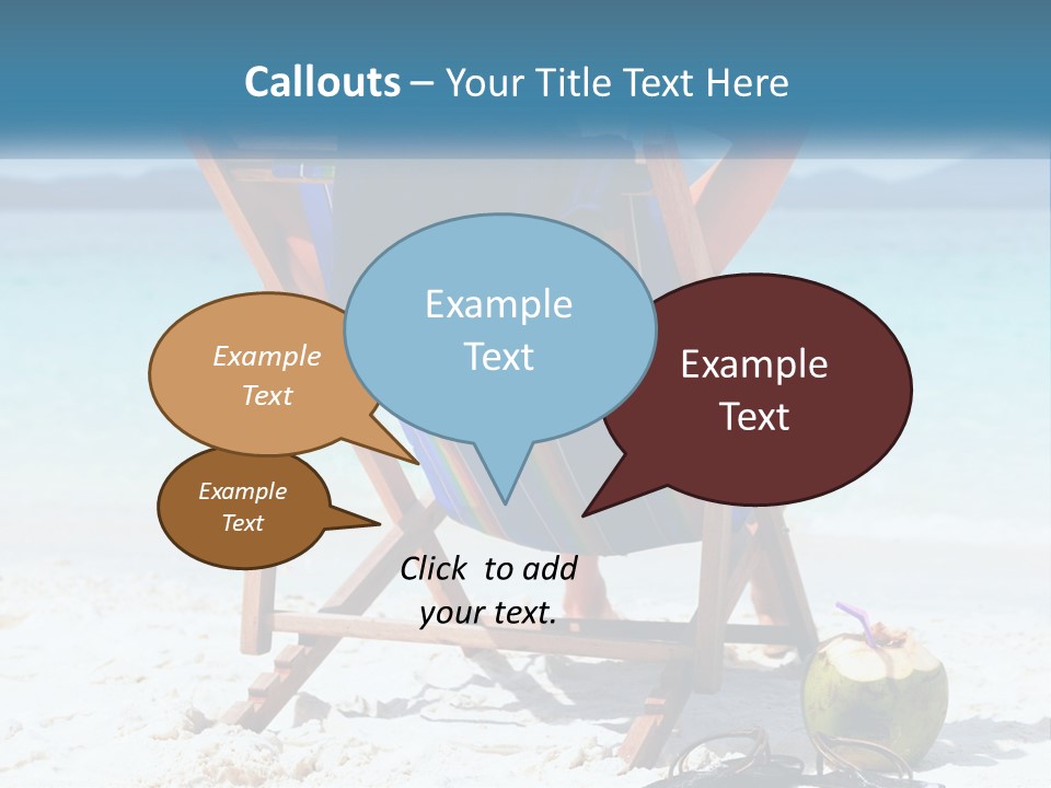 A Person Sitting In A Beach Chair On The Beach PowerPoint Template