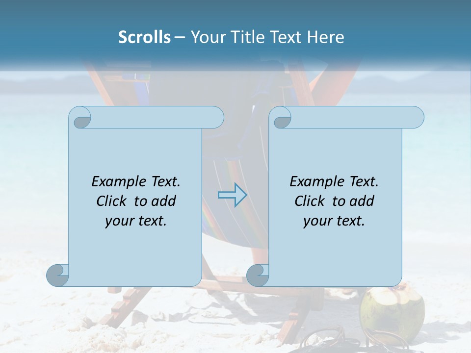 A Person Sitting In A Beach Chair On The Beach PowerPoint Template