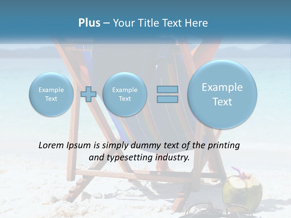 A Person Sitting In A Beach Chair On The Beach PowerPoint Template