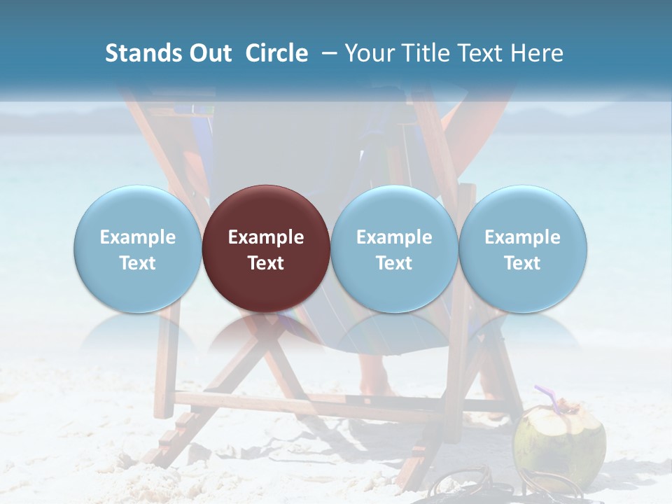 A Person Sitting In A Beach Chair On The Beach PowerPoint Template