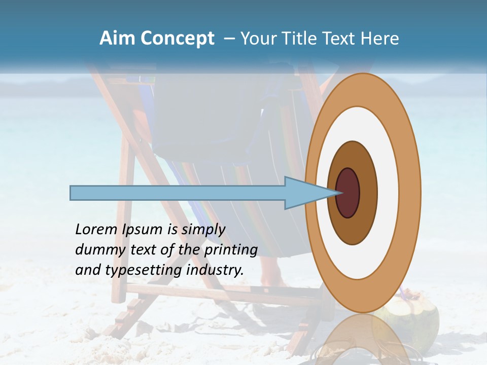 A Person Sitting In A Beach Chair On The Beach PowerPoint Template