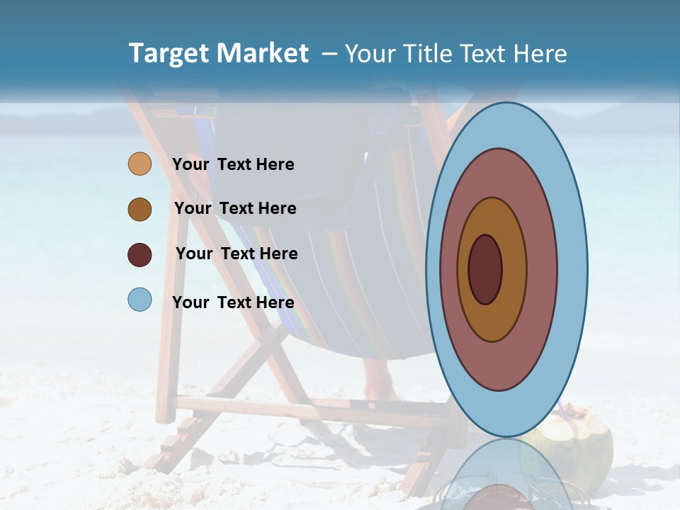 A Person Sitting In A Beach Chair On The Beach PowerPoint Template