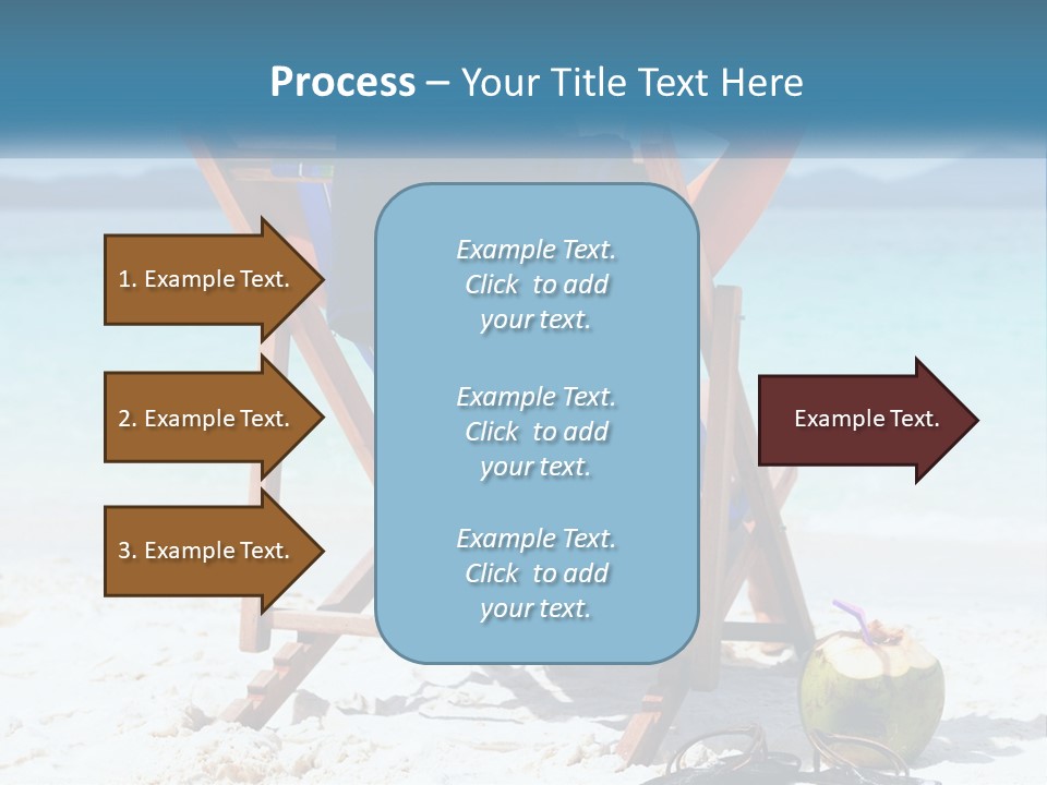 A Person Sitting In A Beach Chair On The Beach PowerPoint Template