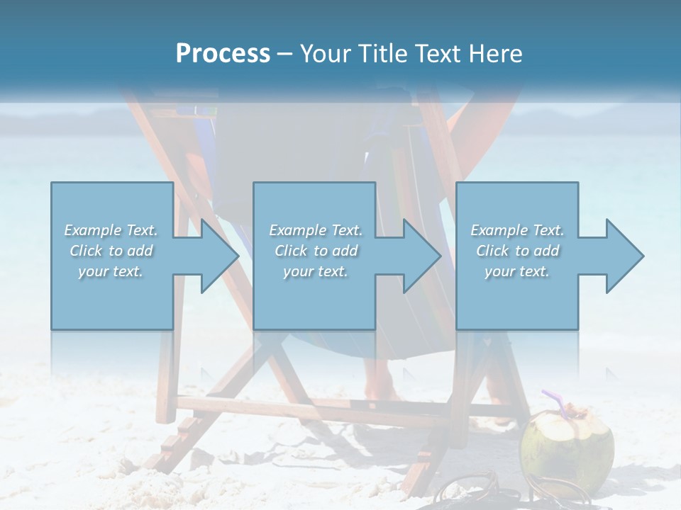 A Person Sitting In A Beach Chair On The Beach PowerPoint Template