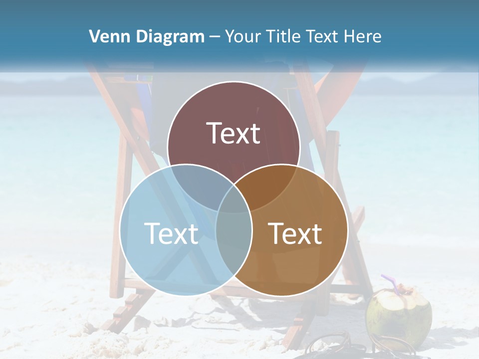 A Person Sitting In A Beach Chair On The Beach PowerPoint Template