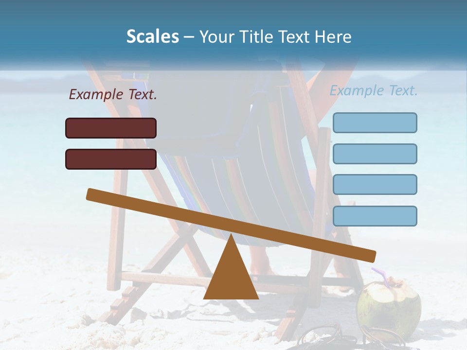 A Person Sitting In A Beach Chair On The Beach PowerPoint Template