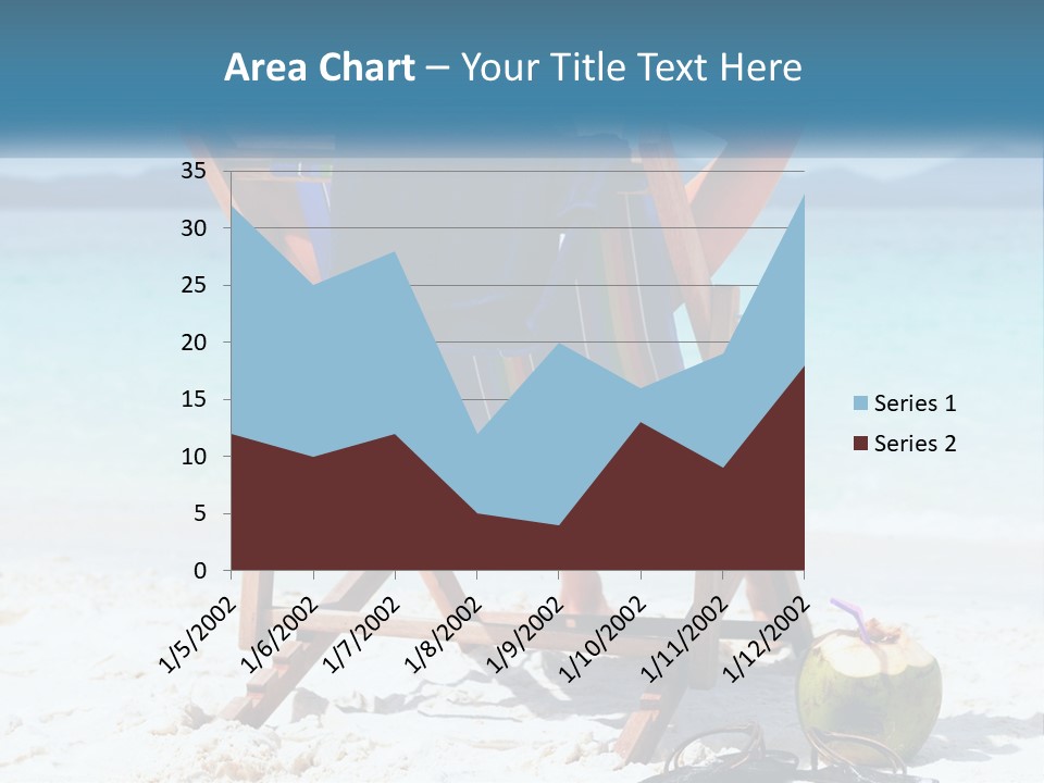 A Person Sitting In A Beach Chair On The Beach PowerPoint Template